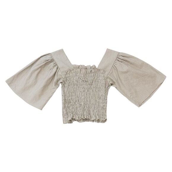 LISA SAYS GAH Toni Top in Putty Linen - Picture 2 of 4